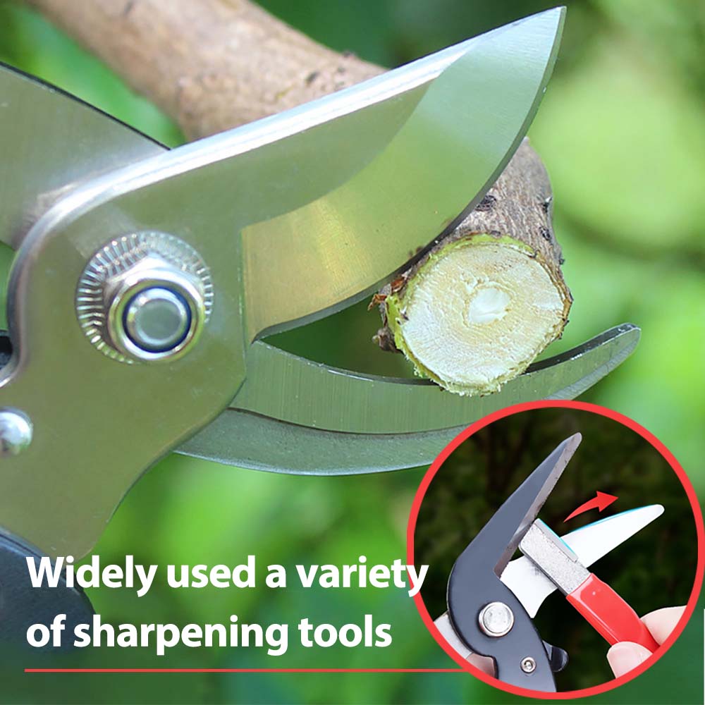 Multi Functional Portable Knife Sharpener Outdoor Scissors Garden Pruning Fruit Branch Pruning Stone Sharpening Tools