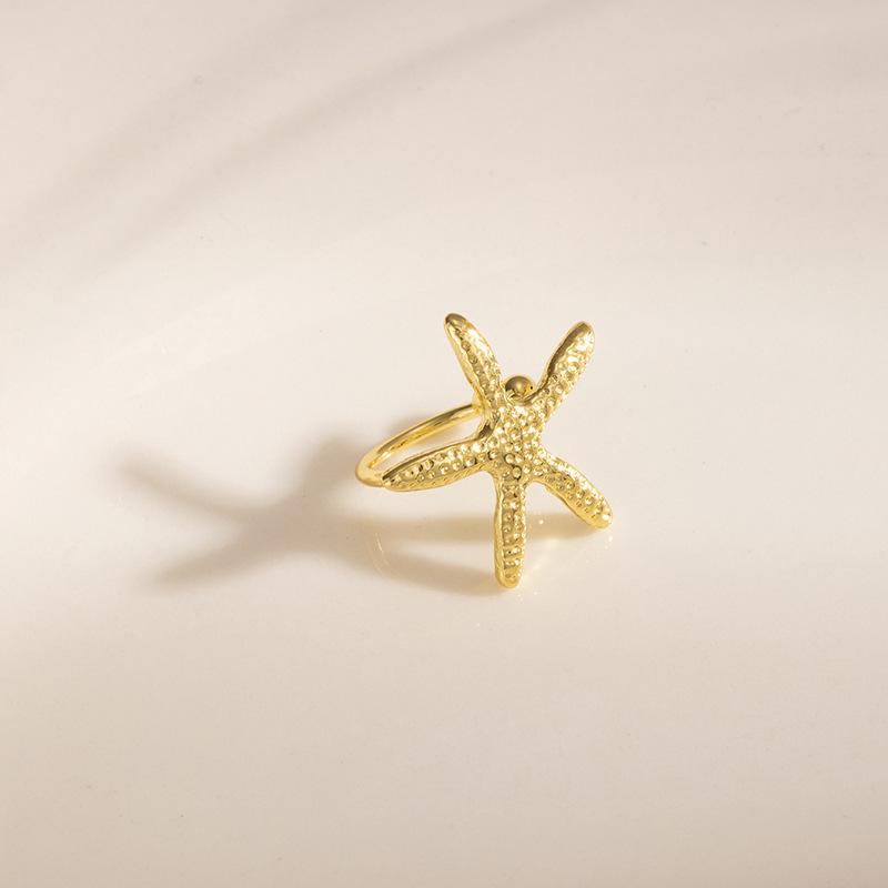 European & American Holiday Beach Starfish Jellyfish Crystal Alloy Earrings