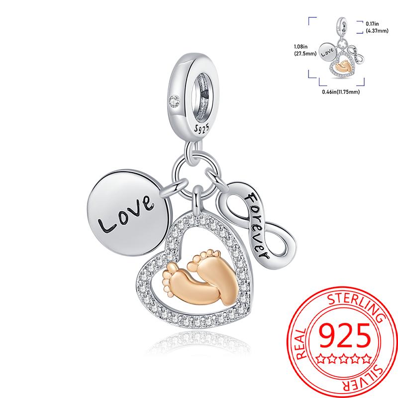 Children'S Pendant Copper Baby Pacifier Dangle Charm Fit Bracelet Necklaces Children'S Cute Jewelry Accessories