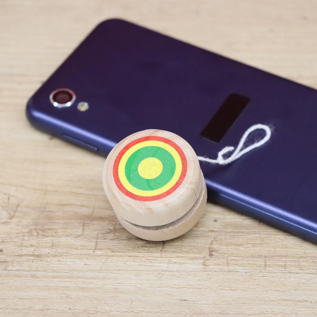Mini Mini Traditional Japanese Wooden Toy Yo-Yos (Set of 10) for Commercial Use