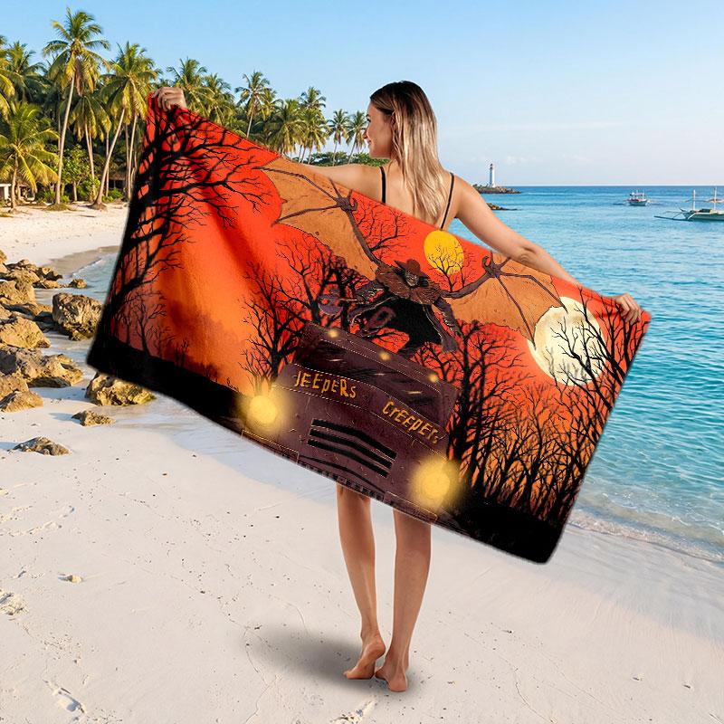 Large Beach TowelJeepers Creepers The Creeper Soft Absorbent Towel Beach Bath Home Use
