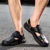 Summer Classic Men's Sandals Soft Leather Beach Sandals Outdoor Casual Lightweight Sandal Plus Size 39-48