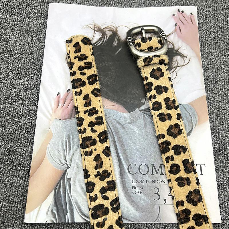 2025 New Luxury Brand Leopard Snake Zebra Pattern Belts for Women Men Cricle Pin Golden Buckle Y2k Belts for Dress Jeans Suits