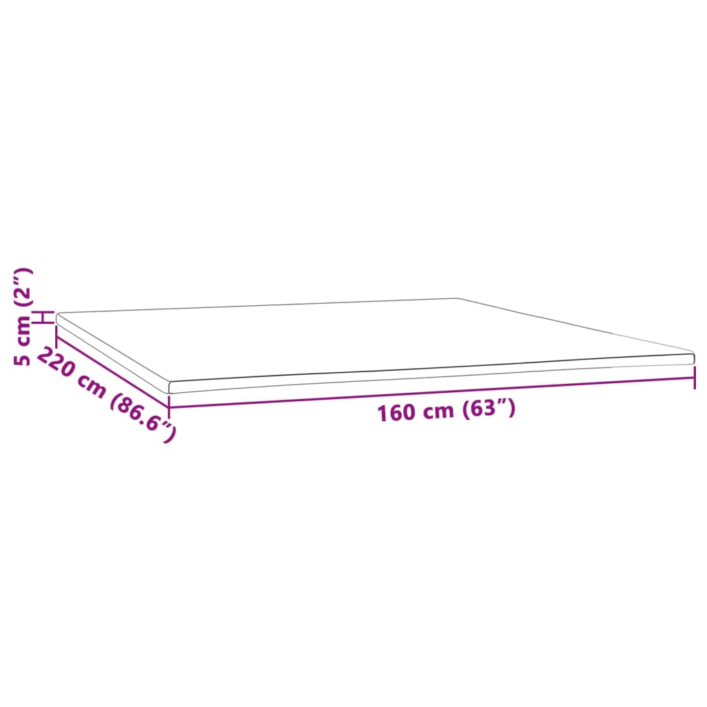 Mattress Topper 160 x 220 x 5 cm