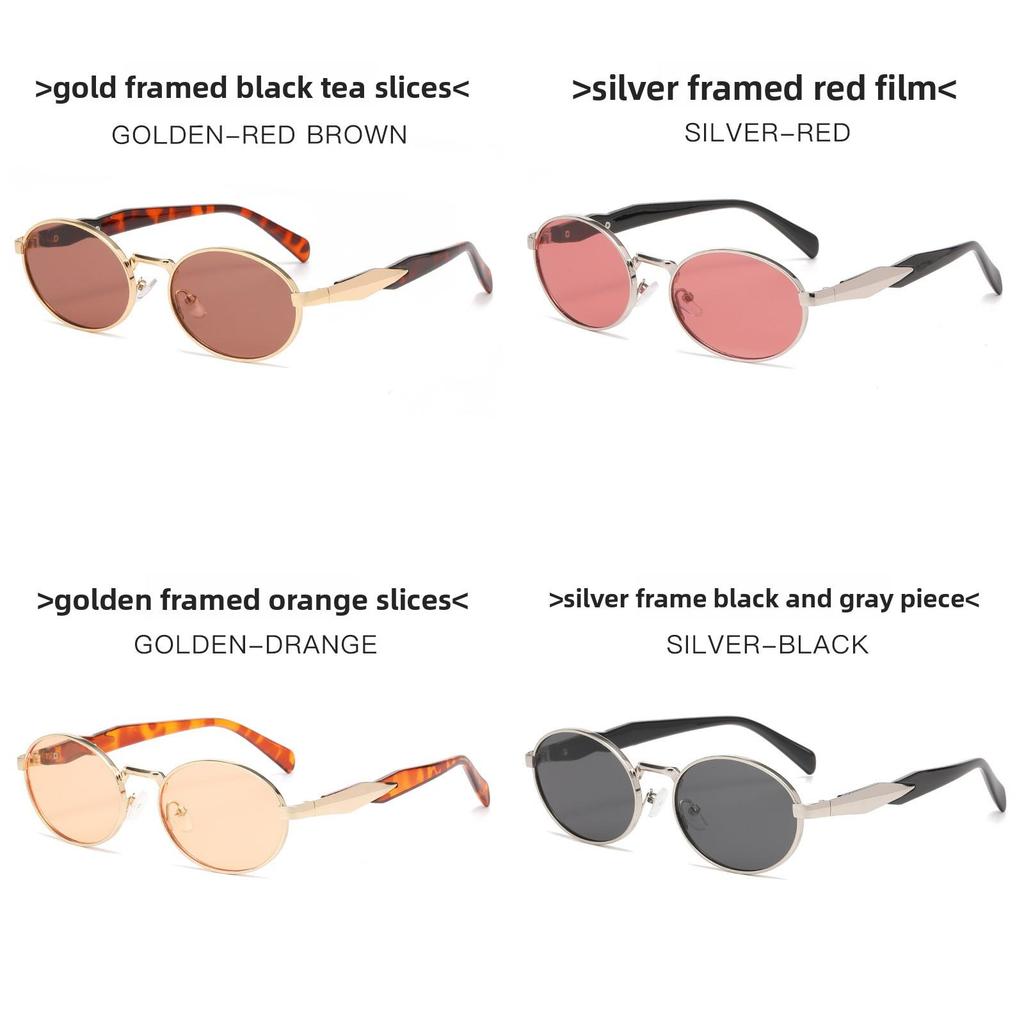 Fashion Oval Sun Glasses With Uv400 Protection For Stylish Outdoor Wear