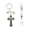 Retro Alloy Cross Keychain