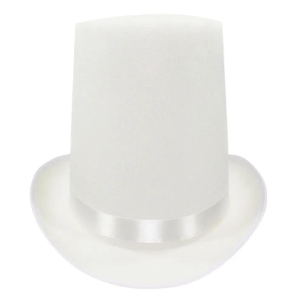 

Цилиндр, Ретро шляпа британского джентльмена, Джазовая шляпа, Шляпа фокусника, Шляпа для выступлений, Цилиндр One Size белый