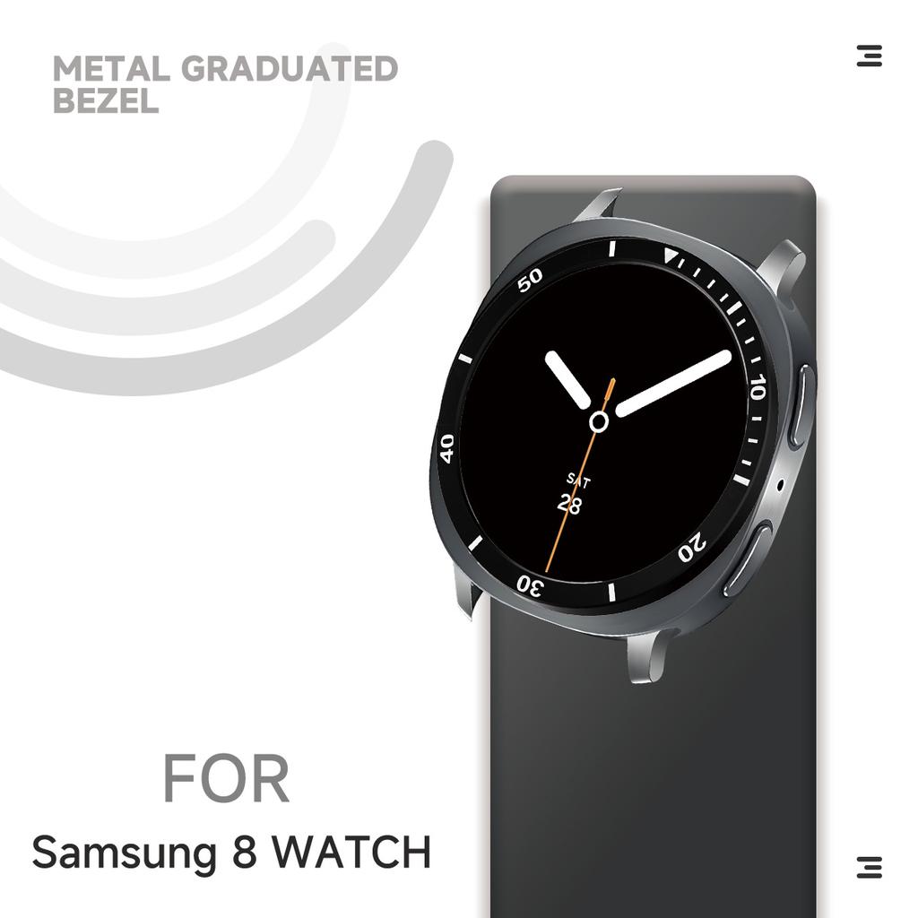 Metal Bezel Ring for Samsung Galaxy Watch 8 40mm 44mm Decorative Stainless Steel Watch Bezel Protective Cover Watch Accessories