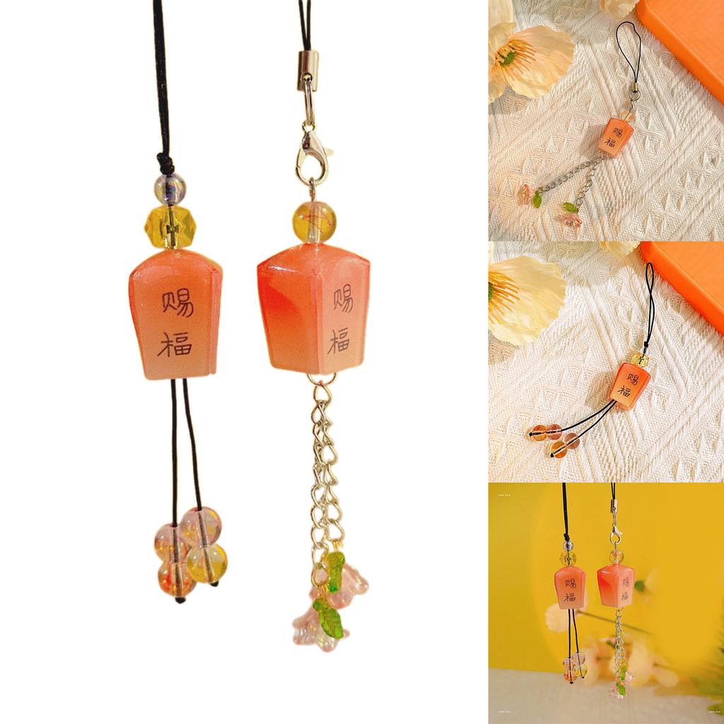 Laternenperlen-Anhänger Handy-Charm Hängeseil Niedliche Handykette Riemen Taschenanhänger Lanyard Schlüsselanhänger Zubehör