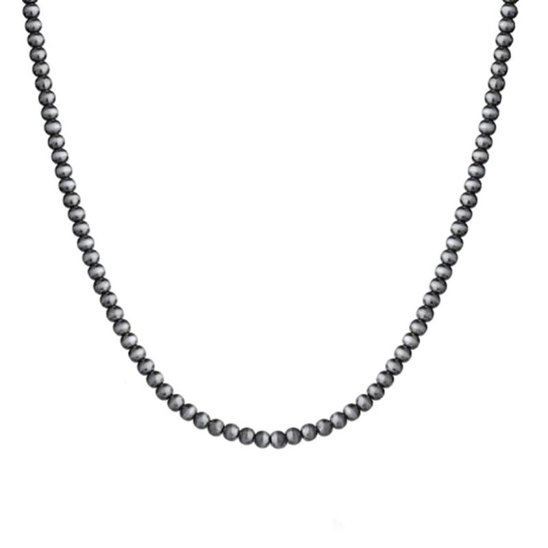 

3 Tiers CCB Chain Necklace Comfortable for Sensitive Skin Matte Black Formal Accessory
