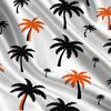 Palm Tree Print Casual T-Shirt,Comfy Soft Fabric,Loose Fit,Tropical Vibes Versatile Tee for Vacation,Daily Wear,Work Commute