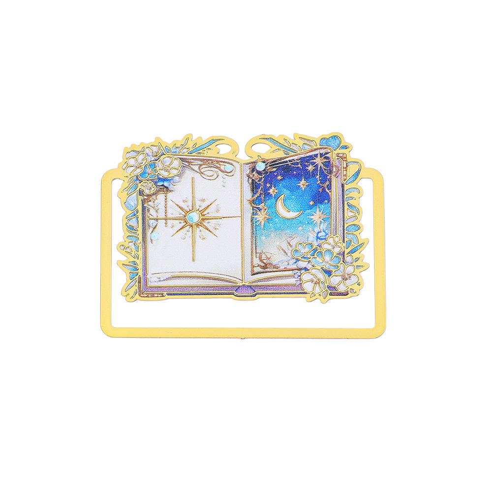 1pc/6pc Creative and exquisite retro Gothic style book clip bookmark exquisite brass metal book clip student book clip