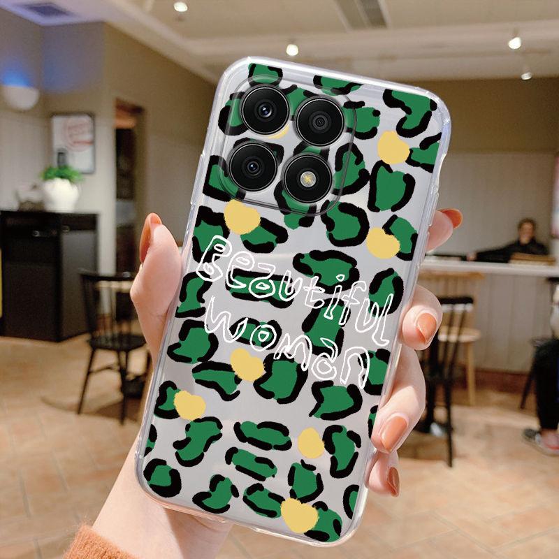 Clear Case For Honor X8b X8A X8 X7C X6 X6A X6B 70 Lite 200 Smart X7a Leopard Print Basic Phone Cover Soft Butterfly Pattern Bags