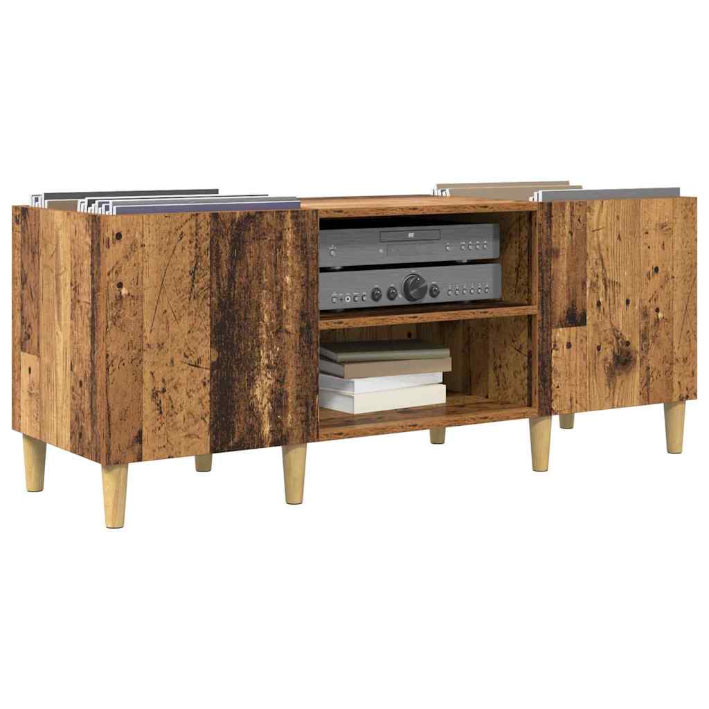 Vinyl Record Cabinet Reclaimed Wood Look 121 x 38 x 48 cm Engineered Wood