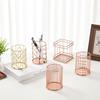 Nordic Metal Pen Holder & Makeup Brush Organizer: Multi-functional Iron Art Storage Basket