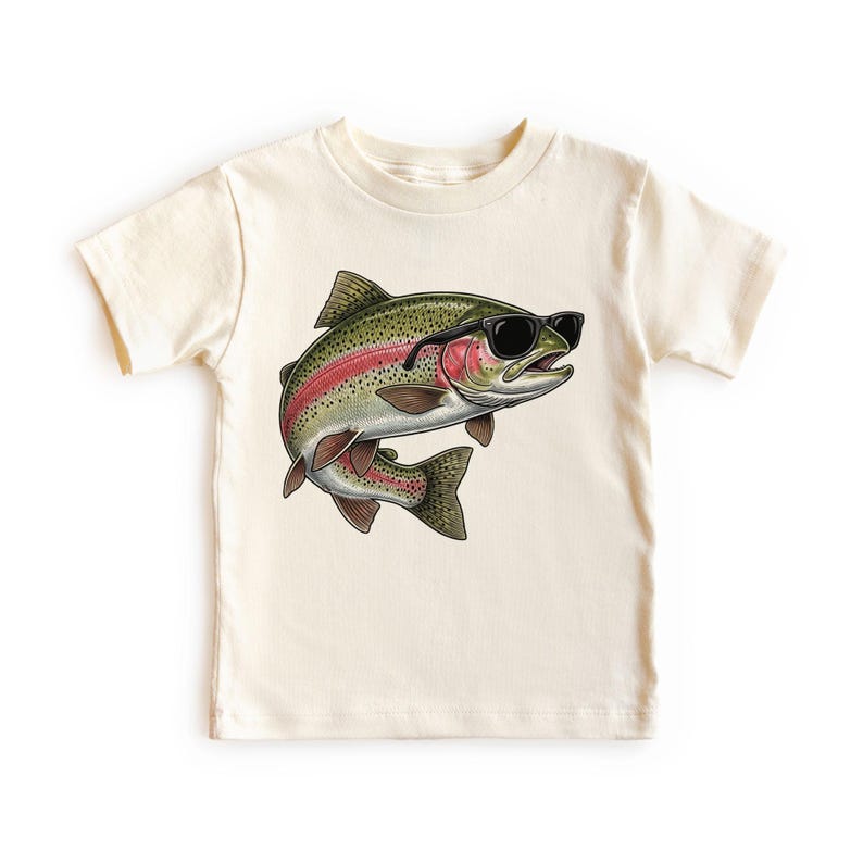 Summer Rainbow Trout Wearing Sunglasses Fishing Tee Toddler, Adult, Toddler T-Shirt 130