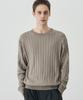 DRAW FIT Wool Supple Ribbed Round Knit [3 Colors]
