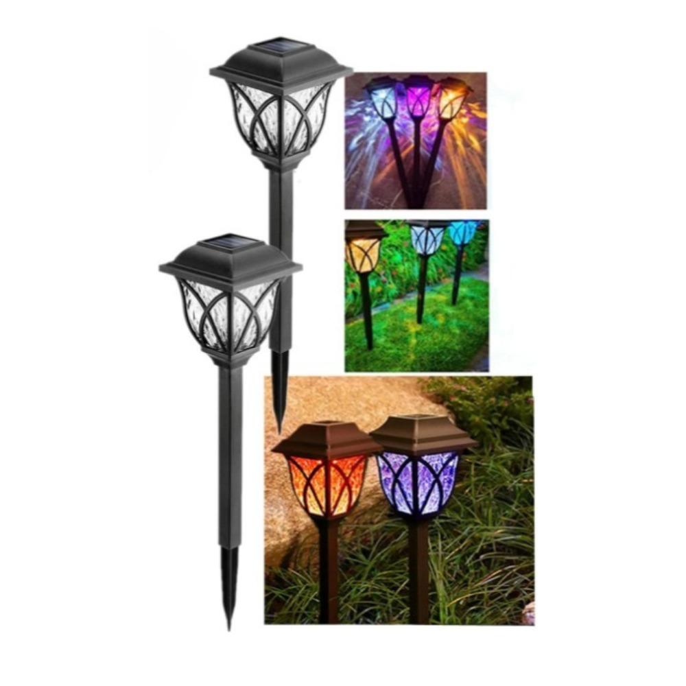 

Светодиодные солнечные газонные фонари уличные водонепроницаемые теплый свет садовая лампа для дорожки, тропинки, виллы, ландшафтного освещения Luces Led colorful,2pcs