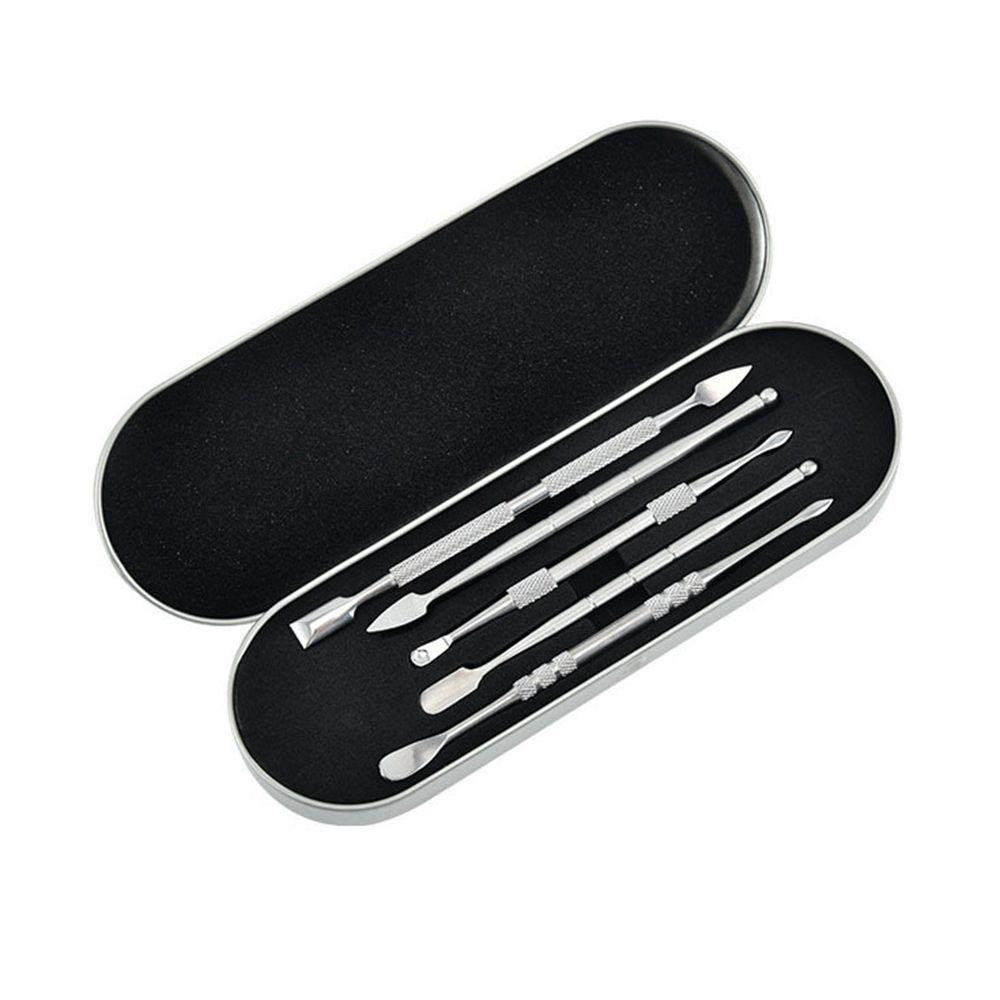 

Metal Case Scraper Silicone Jar Probe Wax Carving Tool Handcraft Tool Kit Ceramics Carving Supplies silver-5PCS