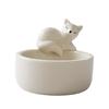 Artistic Sleep Foxes Figurine Ceramics Candle Stand Animal Statue Tealight Holder for Living Room or Bedroom Decors Gift