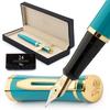 Wordsworth Black Fountain Pen Medium Turquoise & Set, Nib,