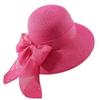 Lady New Bowknot Straw Hat Adult Summer Sunscreen Leisure Cap Wide Brim Students Fresh Raffia Shading Sun Cap Foldable