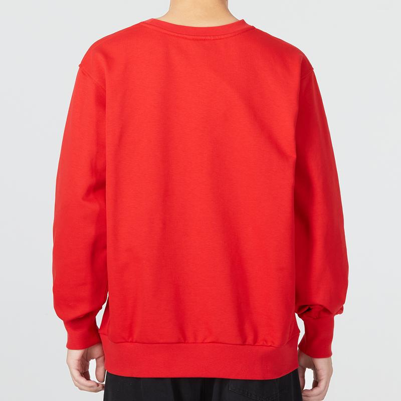 Nike Solid Color Logo Crew Neck Sweatshirt Men Tops Red DQ5821-657
