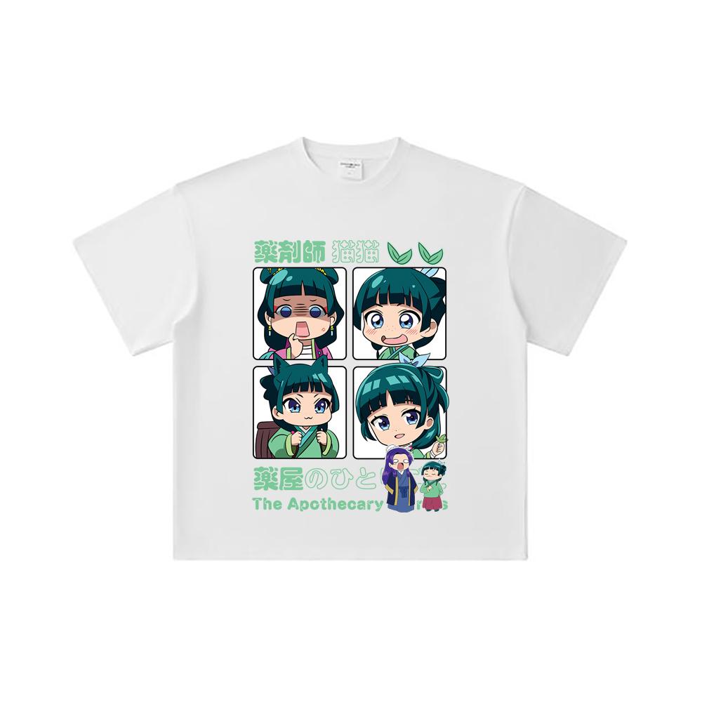 260 GSM Double Yarn 32 Count 100% Cotton Apothecary Diaries V3 Print Unisex Heavy Cotton T Shirt