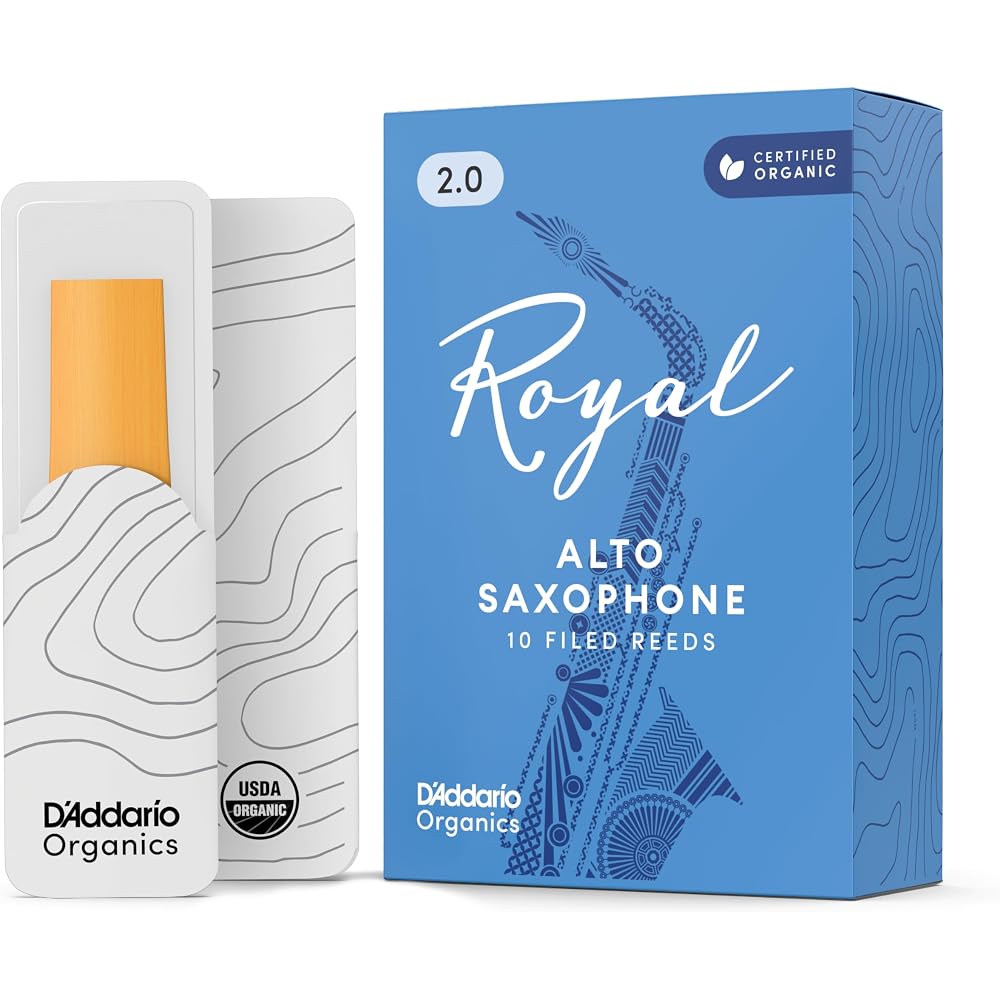 D'Addario WoodWinds Daddario Reed for Alto Saxophone ROYAL RJB1020 [Hardness: 2.0] Pack of 10 [Do...