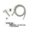 Stainless Steel Brushed Handheld Toilet Bidet Sprayer Kit Hand Bidet Shattaf for Bathroom Hand Shower Sprayer Head Self Cleaning