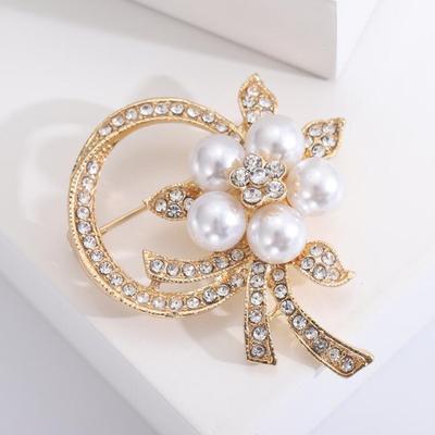 Spilla con ghirlanda di perle di alta qualità, fiore di perle vivace e venduto a caldo, accessori da donna
