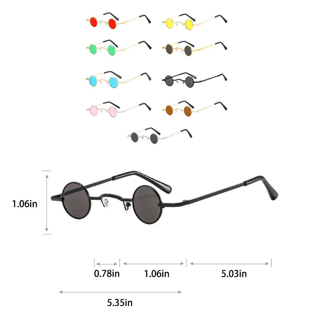 Sunglasses Sunproof Electroplated HD Round Frame Vintage Replacement Stylish Fashionable Decorative Eyewear Eyeglasses