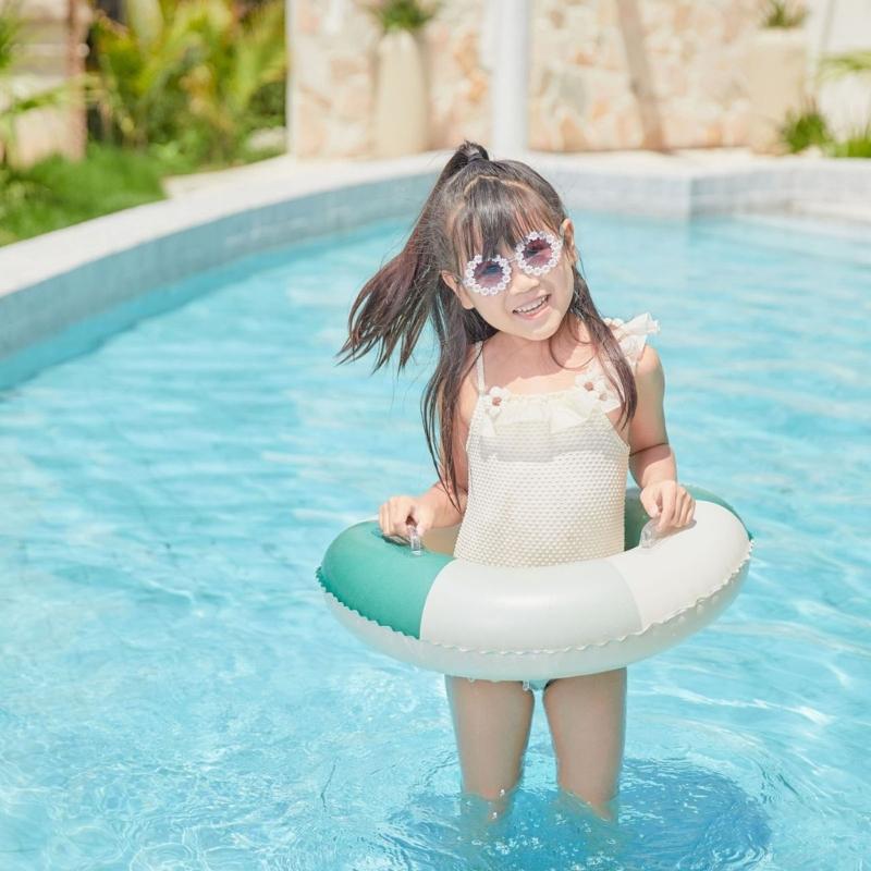 Swim Rings with Float Seat for 1-5 Years, Baby Swimming Rings with Safe Handle