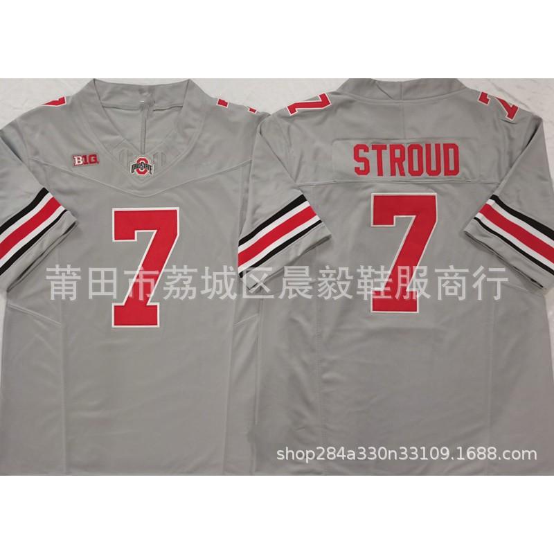 Embroidered College Rugby Jersey Men - Ohio State Buckeyes Style Numbers 7 33 18 2 1 4 Fall Winter Wear