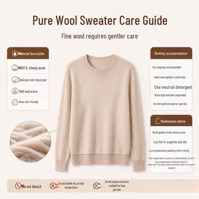 Hongdou Men's 100% Wool V-Neck Sleeveless Sweater Vest