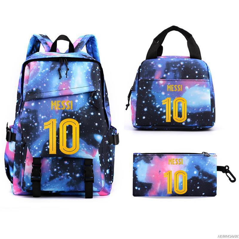 Football Printed Student Backpack Multifunctional Usb Interface Large Capacity Leisure Travel Backpack