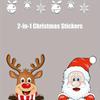 Merry Christmas Waterproof Santa & Reindeer Vehicle & Window Stickers