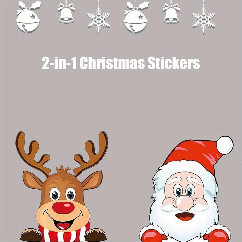 Merry Christmas Waterproof Santa & Reindeer Vehicle & Window Stickers