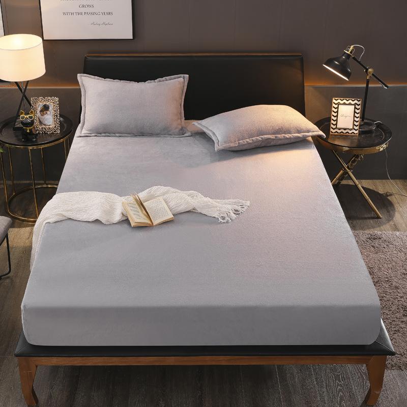 

Фланелевая шапка на кровать утолщенная и улучшенная версия Фланелевый наматрасник оптом производитель защитных чехлов для матраса 1.2*2.0m серебряный серый