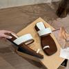 French niche design set toe slippers women's 2025 summer wear seaside beach word with open toe cool slippers