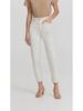 Yellow Floral High-Waist Slim Light Apricot Denim Nine-Point Jeans for Women - 2025 European & American Spring Style.