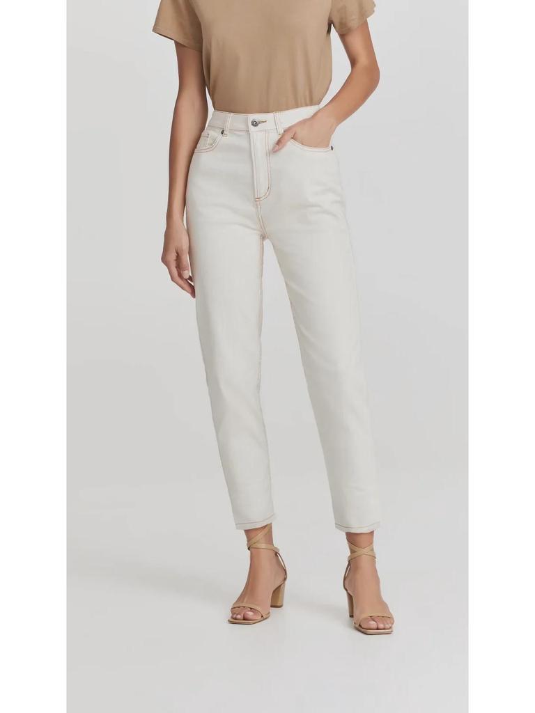 Yellow Floral High-Waist Slim Light Apricot Denim Nine-Point Jeans for Women - 2025 European & American Spring Style.