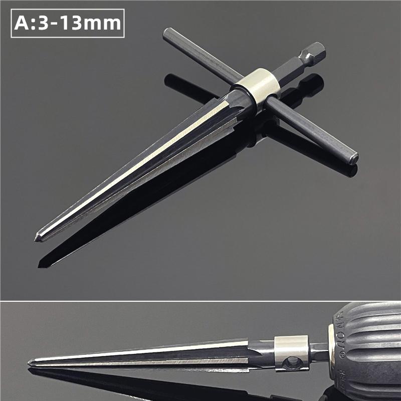 Taper Reamer Hand Metal Bridge Reamer Deburring Enlarge Pin Hole Handheld Reamer Wood Plastic Drilling Chamfer Reaming Tools