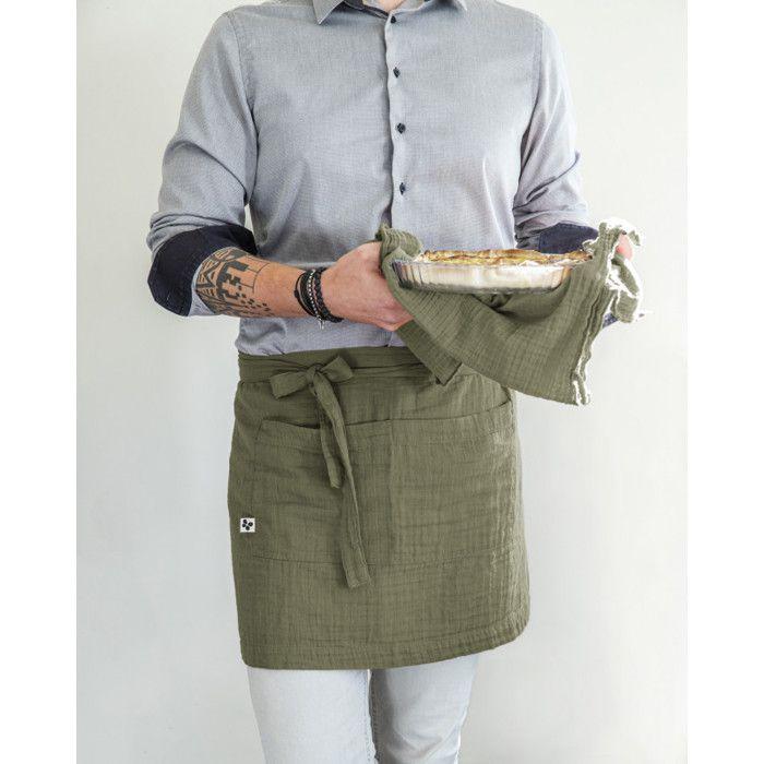Tablier de Chef "Gaïa" 45 x 80 cm "Gaze de Coton" - Gaïa Romarin