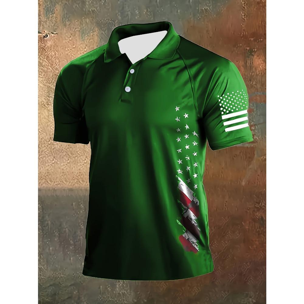 New Fashion Men Clothes Short Sleeve Lapel Golf Polo Shirt 100% Polyester