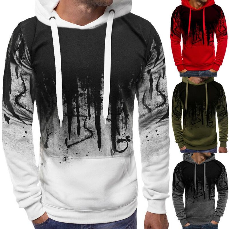 Mens Hoodies Winter Slim Fit Hooded Sweatshirt Outwear Sweater Warm Jacket Coat