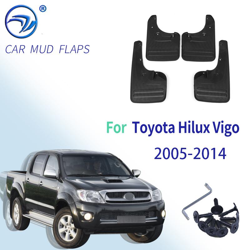 4ks zástěrky blatníků pro Toyota Hilux Vigo 2005-2014 přední a zadní blatníky Příslušenství blatníků blatníků