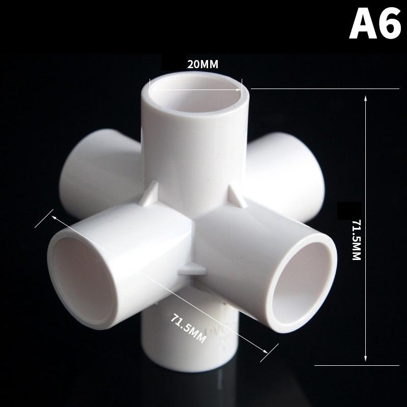 Heavy Duty PVC Pipe Coupler 20/25/32/40/50mm 3/4/5/6 Way 3D Connectors for Agricultural Irrigation DIY Pipe Rack Plumbing Repairs