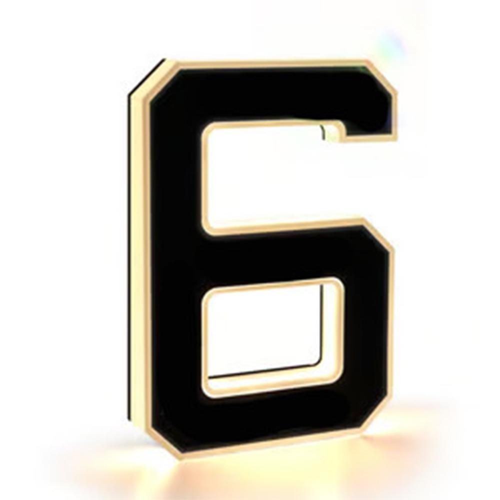 12V Power Illuminated House Number Sign 0-9 A-B Home Wall Decor LED Address Sign House