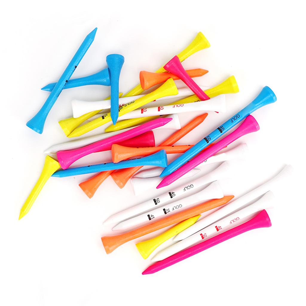 Golf Tee Set Maple Clear Scale Stable Multiple Size Easy Adjustment Robust Wooden Golf Tee Replacement